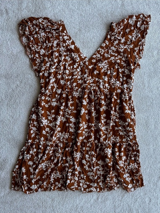 Old Navy Dresses & Skirts - Old Navy Rust Brown Floral Print Dress